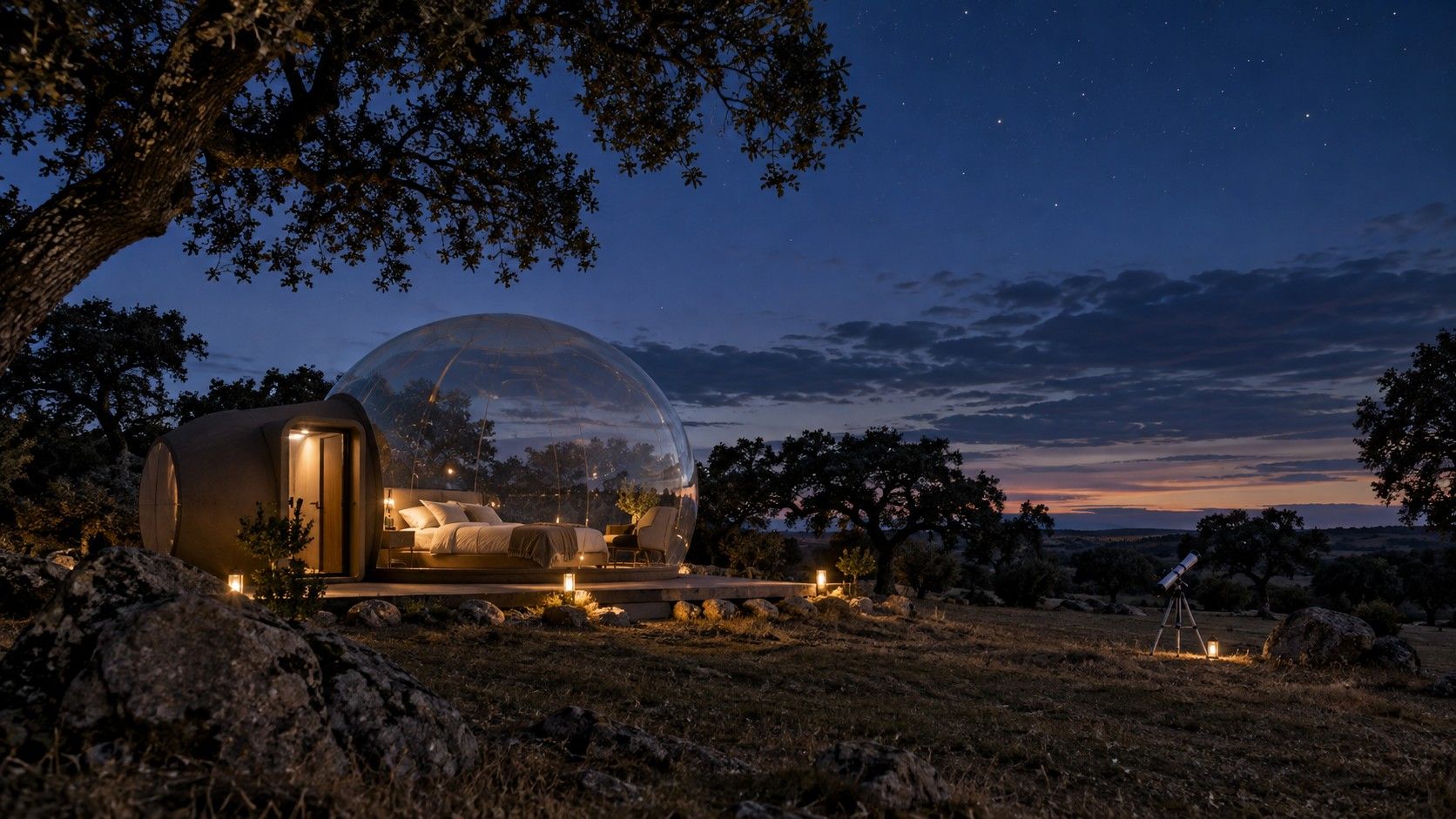 Burbuja en Extremadura: separar una noche al aire libre de una salida astronómica