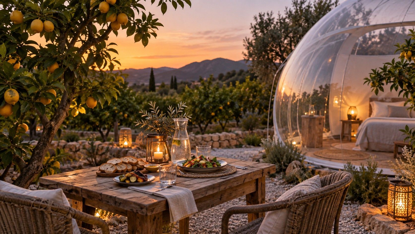 Glamping en Murcia: resolver la cena antes de pasar la noche