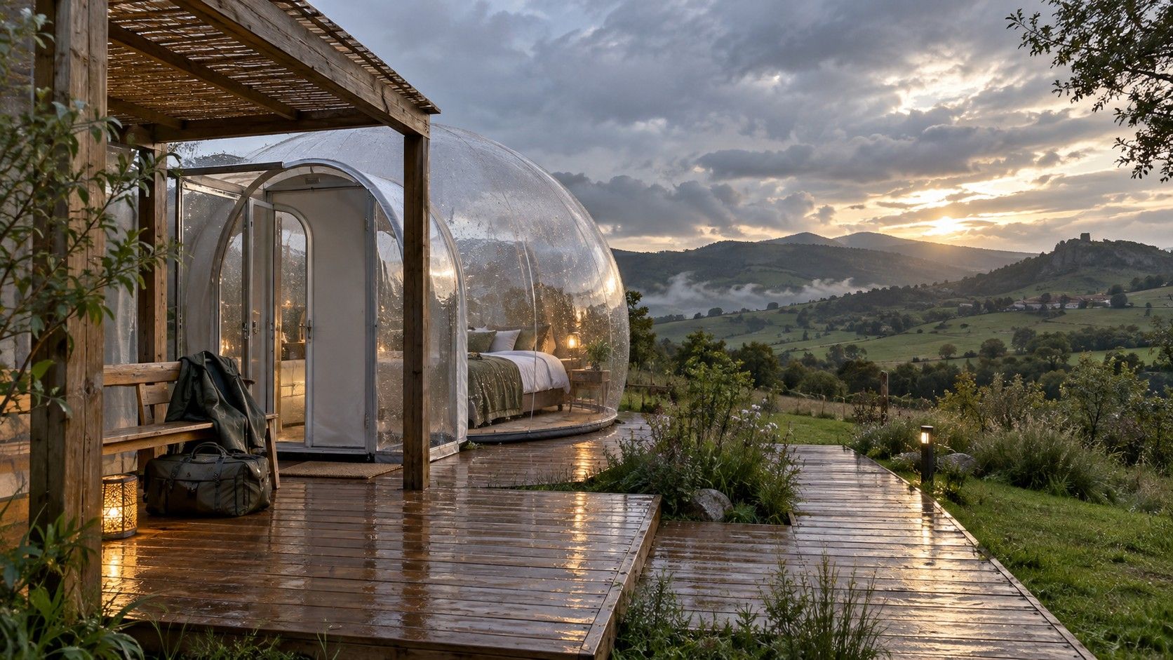 Glamping en Navarra: preparar la reserva si cambia el tiempo